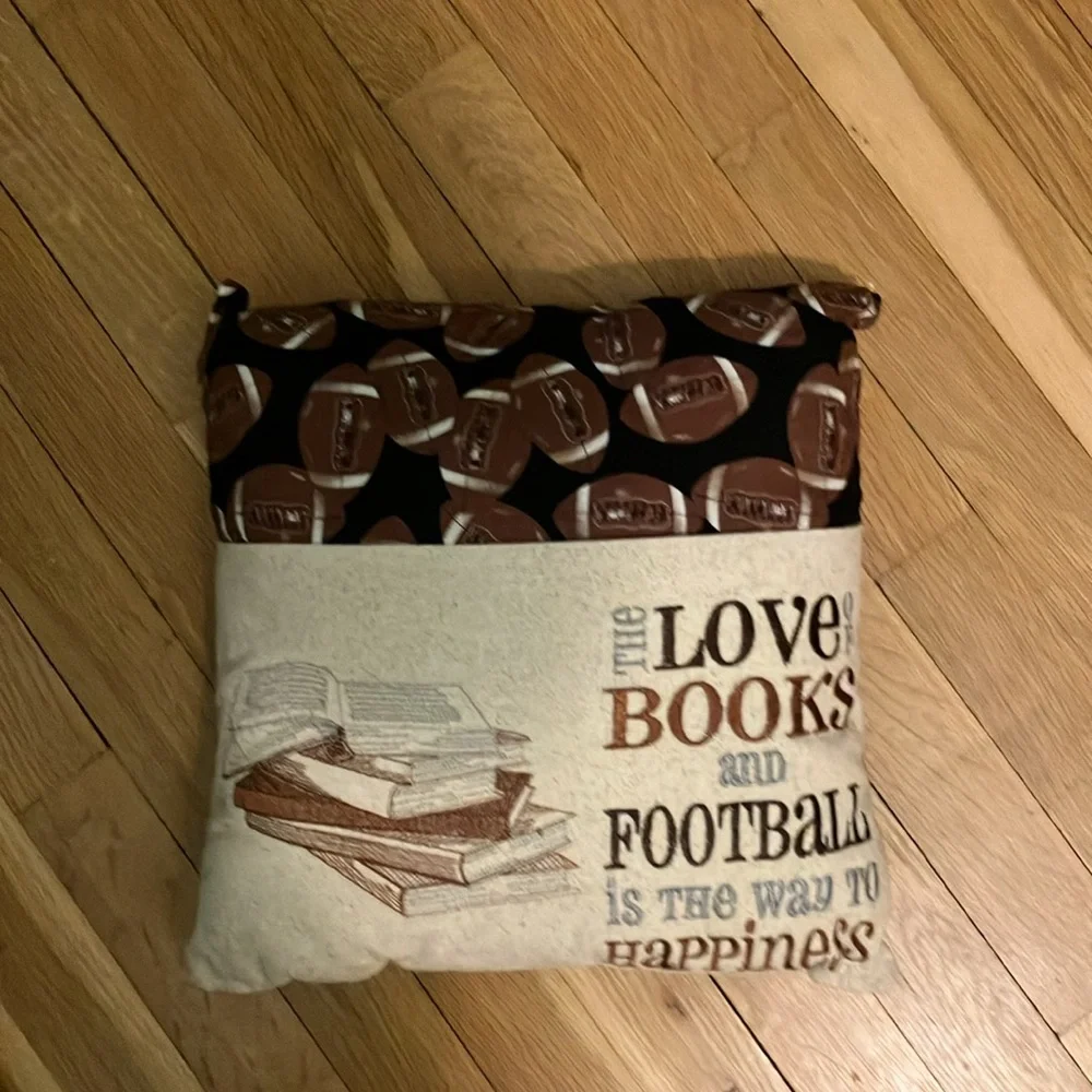 Embroidery Football Theme Pocket Pillow - Picture 3 of 3